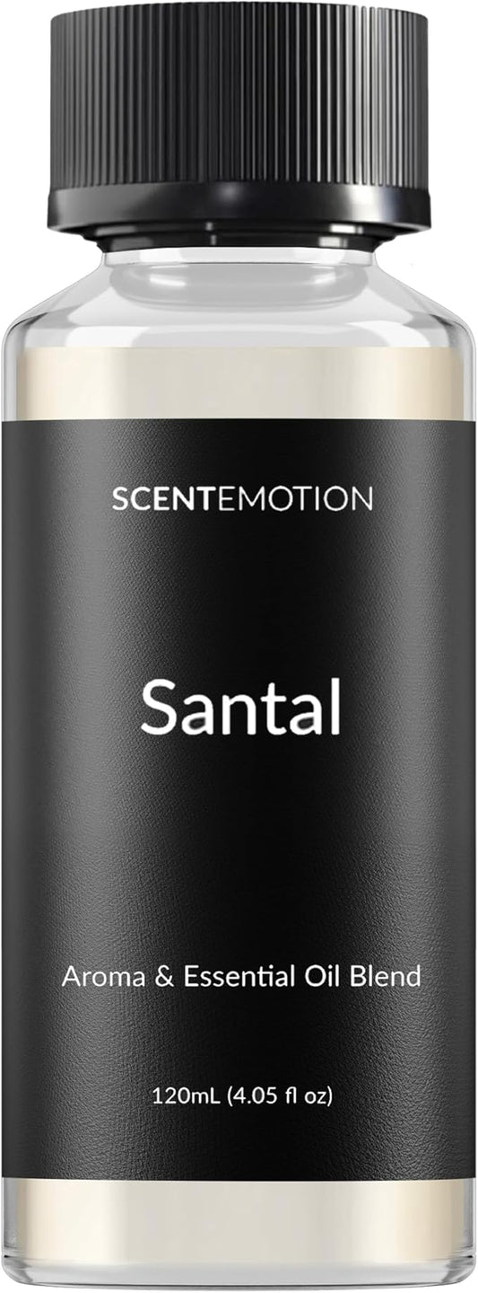 Santal Essential Oils for Diffuser | Aromatherapy Fragrance Oil with Notes of Sandalwood, Musk, & Papyrus | Luxury Scent Oil | 4.05 fl oz, 120ml