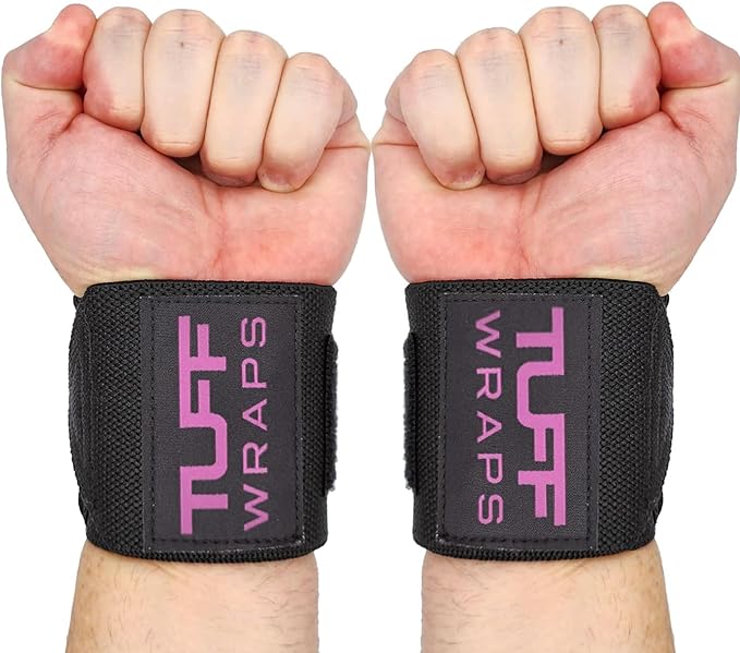TuffWraps 16" Wrist Wraps: No Thumb Loops, Quality Gym Wrist Wraps for Weightlifting, Bench Press, Powerlifting, and Cross-Training—Try The Belt Loop Tightening System