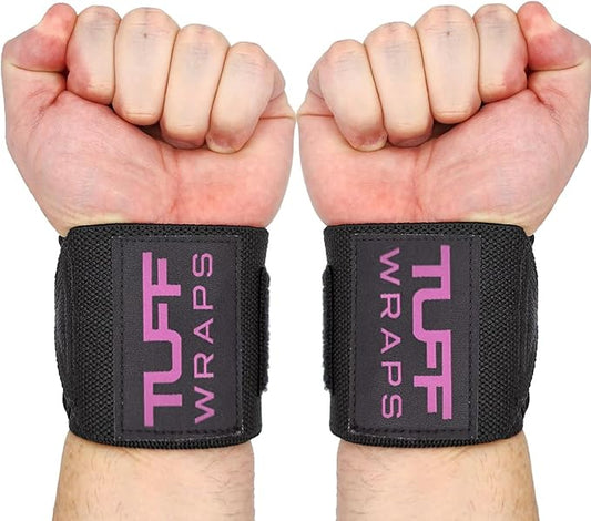 TuffWraps 16" Wrist Wraps: No Thumb Loops, Quality Gym Wrist Wraps for Weightlifting, Bench Press, Powerlifting, and Cross-Training—Try The Belt Loop Tightening System