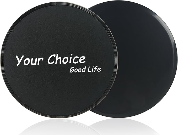 Your Choice Core Sliders - Dual Sided Exercise Gliding Discs for Carpet & Hardwood, 7" Workout Sliders