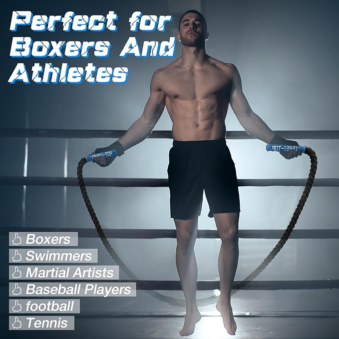 Jump Rope, 3.75 LB/2.65 LB Weighted Jump Rope for Fitness, Heavy Skipping Rope for Home Gym Workout, Weight Loss, Strength Training, Total Body Exercise Equipment