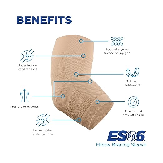 OrthoSleeve Tennis | Golfer's Elbow Brace for tendonitis, medial and lateral epicondylitis and general forearm and elbow pain