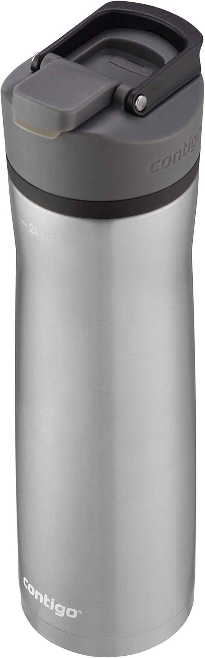Contigo Water Bottle Vacuum-Insulated Stainless Steel 24oz | AUTOSEAL Technology | Cold 24 Hours | Button Lock | Pack of 4