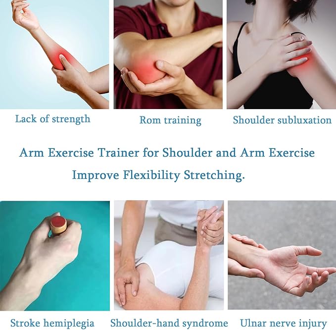 Desktop Rehab Skateboard 360° Roating Wheels Rehabilitation Trainer Shoulder and Arm Exercise for Stroke Hemiplegia Patients Improve Flexibility Stretching