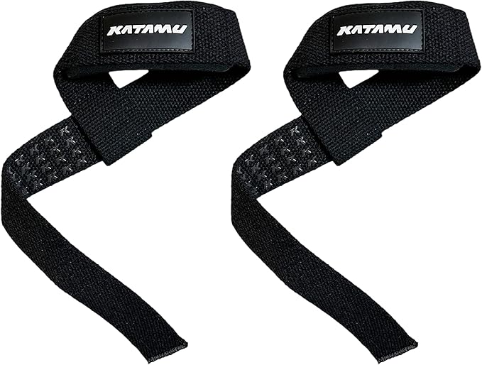 Katamu Weightlifting Straps | Lift More | Premium Weightlifting Straps | Men and Womens Squat Lifting, Powerlifting and Weight Training Support Straps