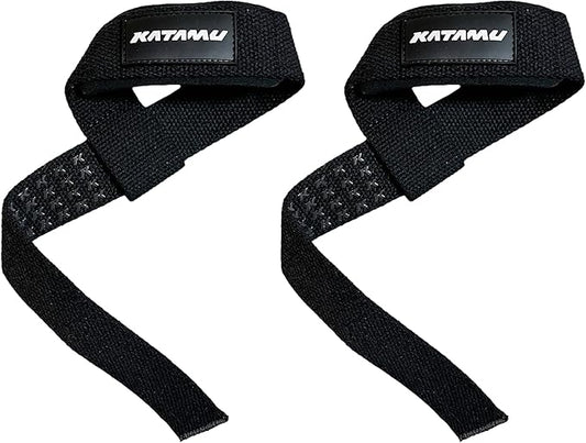Katamu Weightlifting Straps | Lift More | Premium Weightlifting Straps | Men and Womens Squat Lifting, Powerlifting and Weight Training Support Straps