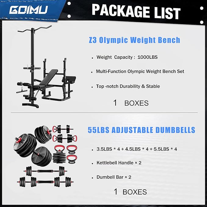 Z3 900LBS Olympic Weight Bench Set with Leg Extension, 9 in 1 Workout Press with Preacher Curl Pad and LAT Pulldown, Multi-Function Strength Training Bench for Home Gym