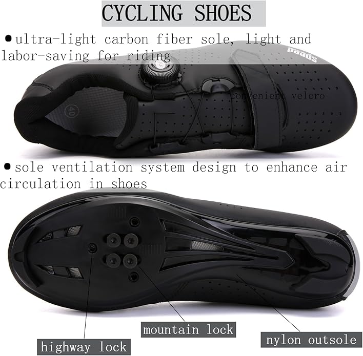 Unisex Cycling Shoes Compatible with pelaton Indoor Road Bike Shoes Mountain Shoes for Men & Women Delta Cleats Clip Outdoor Pedal Bicycle Shoes MTB Shoes for Men