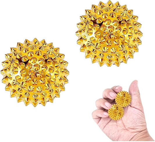 2 Pcs Hand Massage Ball,Pressing Hand Acupoints Balls,Magnetic Massage Balls, Hand Acupuncture Ball Massage Physical Body Acupressure, Manual Massage Balls