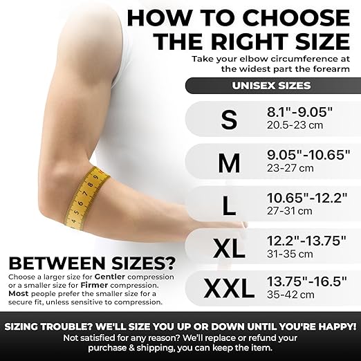 DR. BRACE® Elite Elbow Brace Support, Breathable Elbow Compression Sleeve with Gel Pad for Golfer's, Tennis Elbow & Tendonitis Treatment & Pain Relief 2024 (Grey-Orange, Medium)