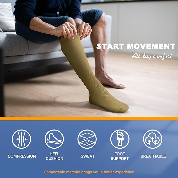 bropite Halloween Compression Socks for Women & Men-Pumpkin Ghost 6 Pairs 20-30mmhg Support Running Nurse Travel