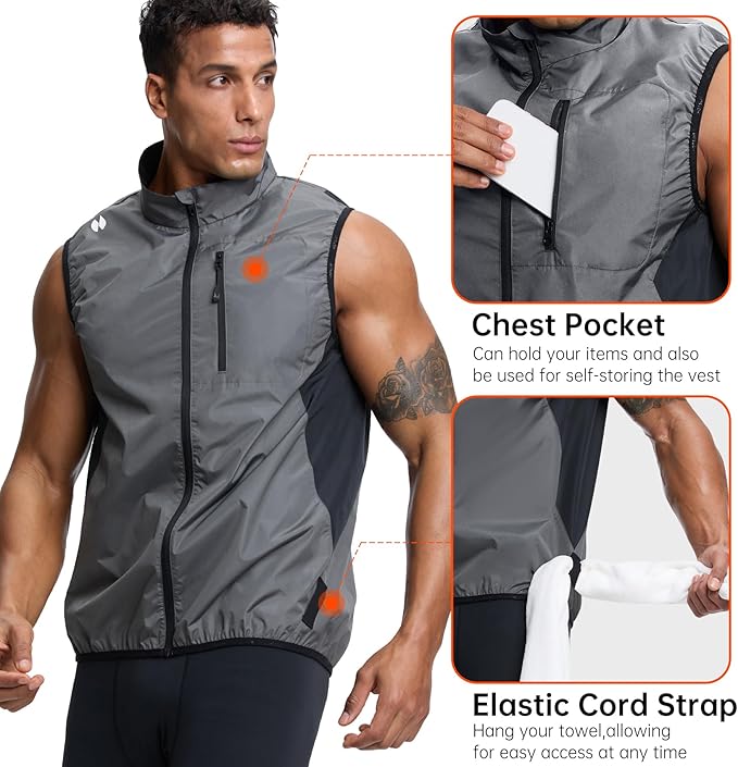 HOTSUIT Sauna Suit for Men Sweat Jackets Sauna Vest with Pocket Exercise Heat Trapping for Gym Exercise