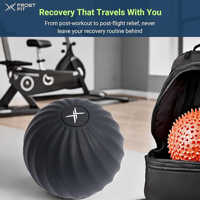 Frost Fit VibePro Pulse - Vibrating Massage Ball Massager - Deep Tissue Therapy Ball with 4 Speeds - Myofascial Release & Pain Relief