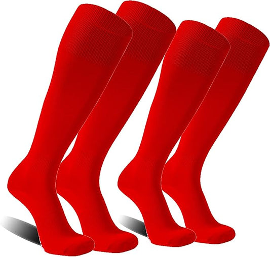 FOOTPLUS Baseball Softball Socks, Unisex Over Knee High Solid Sports Rugby Soccer Homecoming Socks