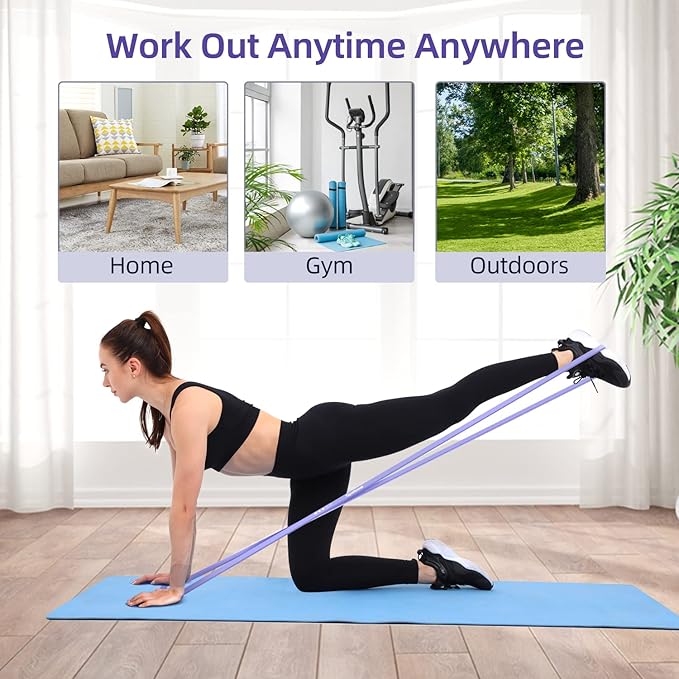 Sportneer Resistance Bands for Working Out: Pull Up Bands 5-130lb 5 Levels Exercise Bands Workout Bands Set with Handles & Door Anchor Pull Up Assist Bands for Men Women Resistance Training