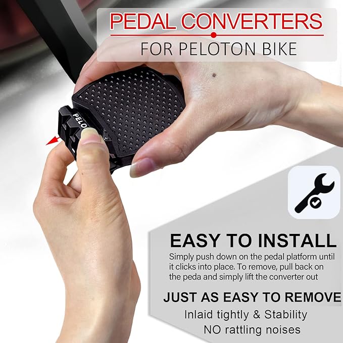 BUCKLOS Look Delta, SPD Spin Bike Bicycle Clip Pedals - Compatible with Peloton & Shimano SPD Fit Road Bike/Indoor Outdoor Cycling (9/16'' Clips Pedal Replacement)