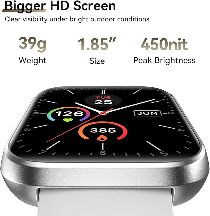 Smart Watches for Women Men, 1.85" Screen Smartwatch Compatible iPhone Android Phone (Answer/Make Call), 24/7 SpO2 Sleep Heart Rate Monitor,3ATM Waterproof, Fitness Tracker Watch 120+ Sport