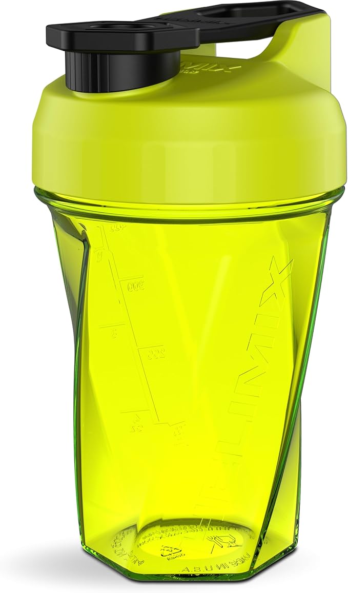 HELIMIX 1.5 Vortex Blender Shaker Bottle Holds upto 28oz | No Blending Ball or Whisk | USA Made | Portable Pre Workout Whey Protein Drink Shaker Cup | Mixes Cocktails Smoothies Shakes | Top Rack Safe