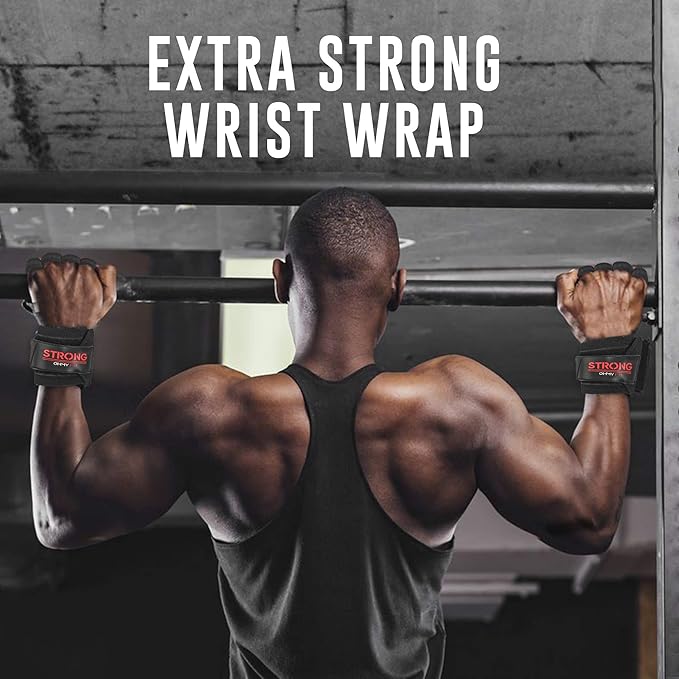 Men's Heavy Duty Wrist Wrap Gloves - Ideal for Workouts, Gym, Deadlifts, and Crossfit with Wrist Palm Protection