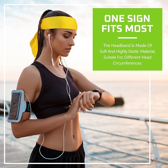 Hiboom 30 Pack Tie Headband Bulk Sports Tennis Head Tie Ninja Karate Tie Back Athletic Sweatbands Adjustable Hair Bands for Women Men Basketball, Football, Soccer, Running, Yoga Workout