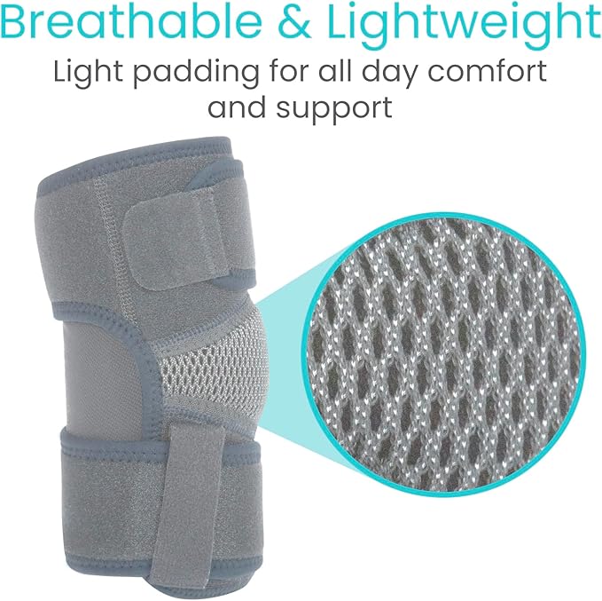 Vive Elbow Brace - Tennis Compression Sleeve - Wrap for Golfers, Bursitis, Left or Right Arm - Tendonitis Support Strap for Golf, Men and Women - Epicondylitis and Sports Recovery (Gray, Standard)