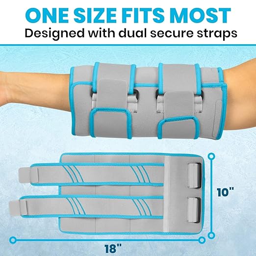 Vive Elbow Ice Pack Wrap - Ultra Cold Gel Ice Pack for Injuries Reusable - Elbow Support Compression for Cold/Hot Therapy - Adjustable for Men/Women, Sports Recovery, Arthritis, Tendonitis Pain Relief