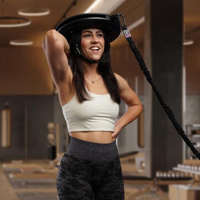 Iron Neck Resistance Band, Durable Exercise Band with Steel Carabiners for Neck Training, Strength Workouts, Stretching, and Rehab