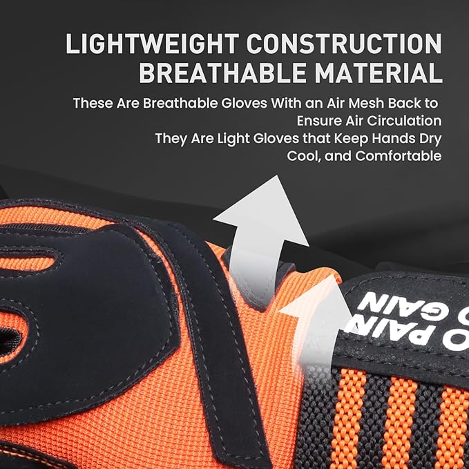 FINGER TEN Weightlifting Workout Gloves Full Half Finger with Wrist Strap Support, Padded Grip for Weight Lifting Gym Fitness Exercise Training Men Male