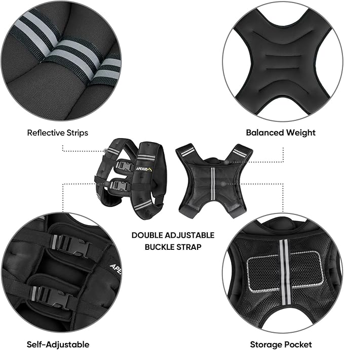 APEXUP Weighted Vest Men Women, Weight Vest for Women Workout Equipment for Strength Training Running