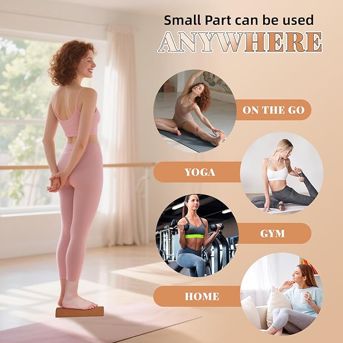 Upgraded Balance Trainer | Cork Foot Balance Board Trainer with Guide | Foot Arch Ankle Strengthener & Improve Mobility Stability | for Plantar Fasciitis & Foot Arch and Heel Pain & Achilles Tendinitis