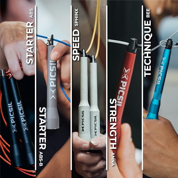 PICSIL - Sphinx Rope | 360° Spin Jump Rope | Dual Bearing System | Fast & Lightweight for Fitness, Cross Training Boxing | Adjustable Cable| Double Rolling |