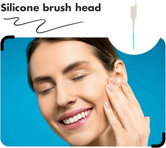 Interdental Brush Refills 300pcs for Tooth Cleaning Gentle on Gums Travel-Size Compact and Portable