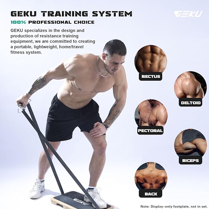 Resistance Bands with Aluminium Alloy Handle, Set of 5 Natural Latex Exercise Bands for Heavy Duty Workout Stretching Power Lifting with Carrying Bag