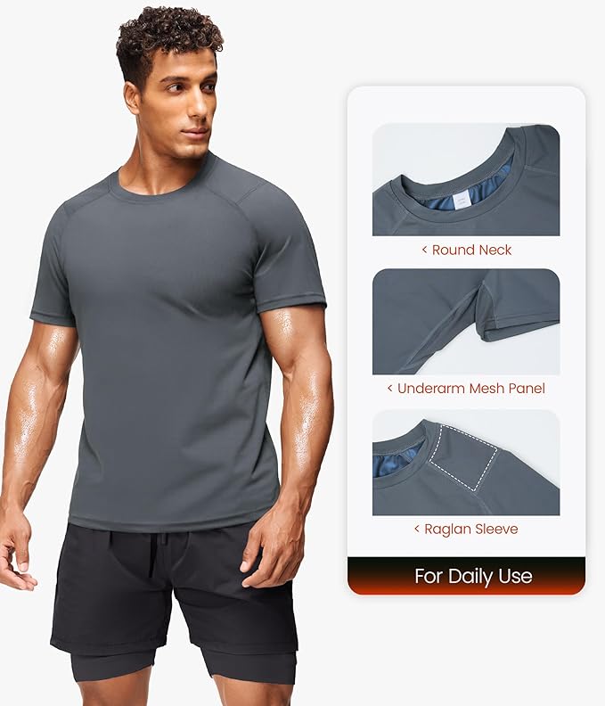 Junlan Sauna Shirt for Men -Waist Trainer Vest Gym Top for Running & Training