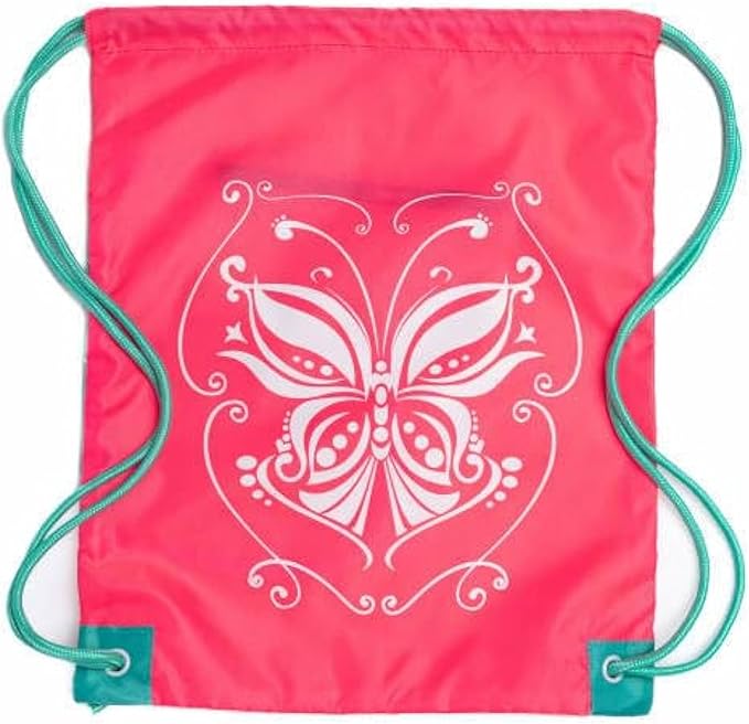 Girls Drawstring Backpack,Sport Gym Cinch Bag for Kids (flaming)