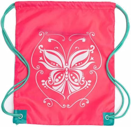 Girls Drawstring Backpack,Sport Gym Cinch Bag for Kids (flaming)