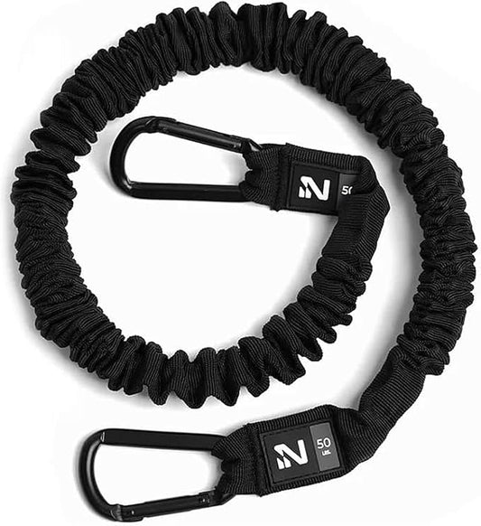 Iron Neck Resistance Band, Durable Exercise Band with Steel Carabiners for Neck Training, Strength Workouts, Stretching, and Rehab