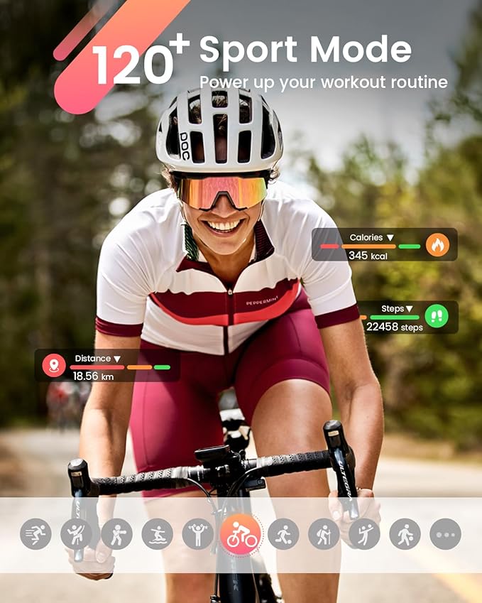 Fitness Smart Watches for Women Men: 1.85" Smart Watch with 30 Days+ Battery Life Make/Recive Call Heart Rate SpO2 Sleep Monitor 120+ Sport IP68 Waterproof Fitness Tracker Watch Reloj Inteligente