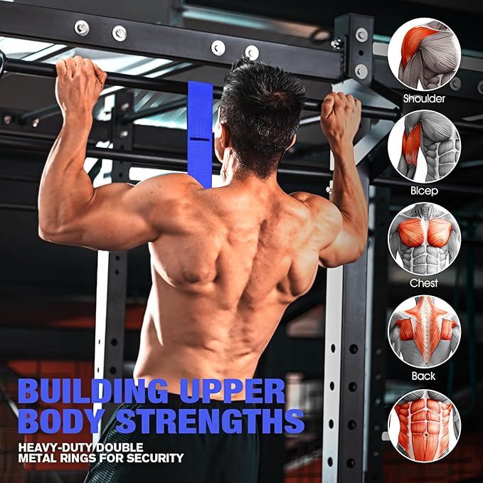 Pull Up Assistance Bands, Resistance Bands for Pull Up Bar Workout, Adjustable Heavy Duty Pull Up Assist Equipment with 4 Assistance Bands, Home Gym Fitness Exercise Strength Training