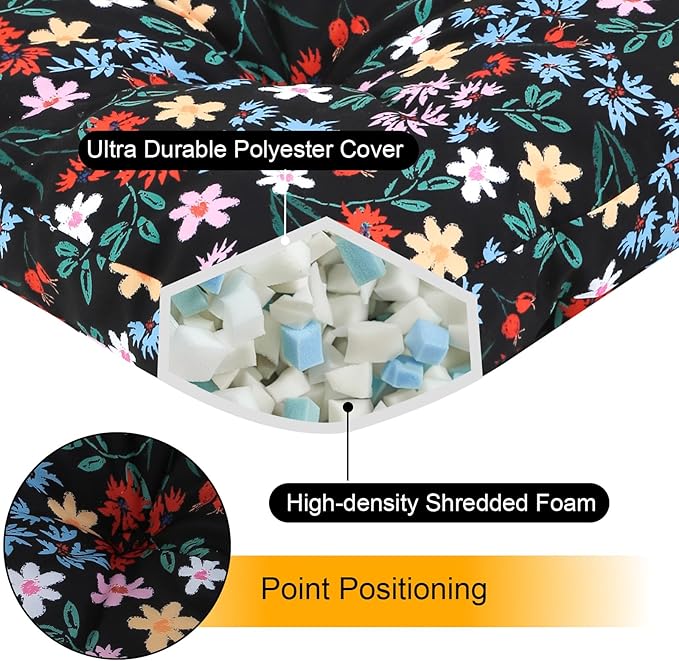 Outdoor Bench Cushion Waterproof, Tufted Bench Seat Cushion 36 x 15 Inch, Patio Wicker Indoor Seat Pads for Outside Garden Patio Balcony