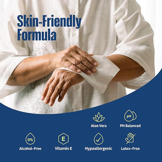 Adult Wipes for Elderly 12 Pack - Hospital Grade Extra Large Extra Thick Disposable Washcloths for Adult Bathing & Shower Alternative - Fragrance-Free XXL