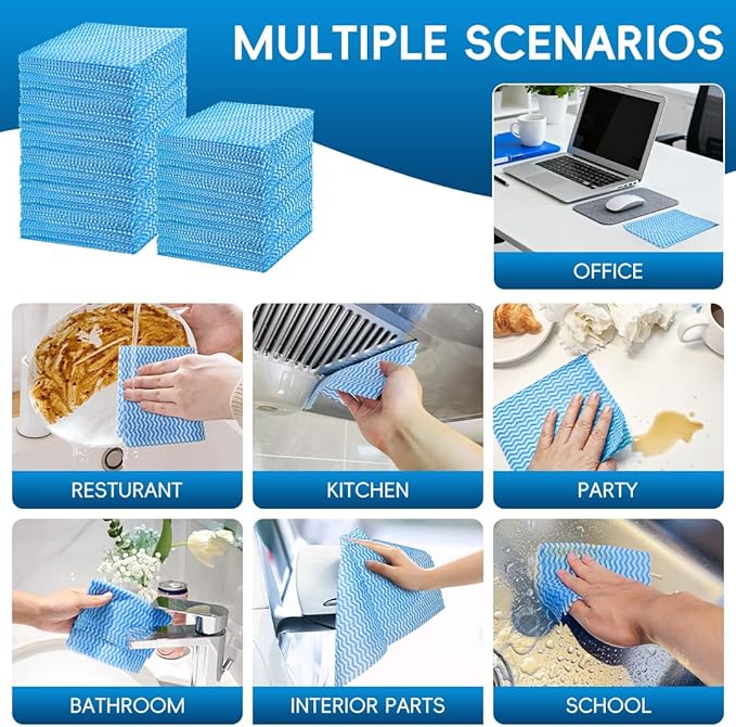 Reusable Kitchen Cleaning Cloths Dish Towels Dish Cloth 11.8X11.8 in,100 ct. Red