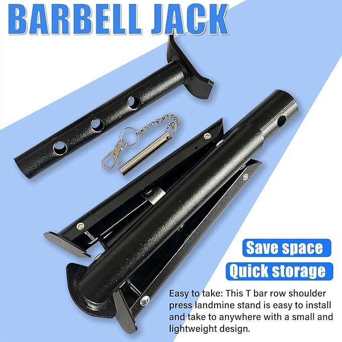 Viking Press Landmine Handle for 2-Inch Barbell, Hack Squat T-Bar Row Attachment Strength Training Accessories, Shoulder Press Landmine Attachment Equipment