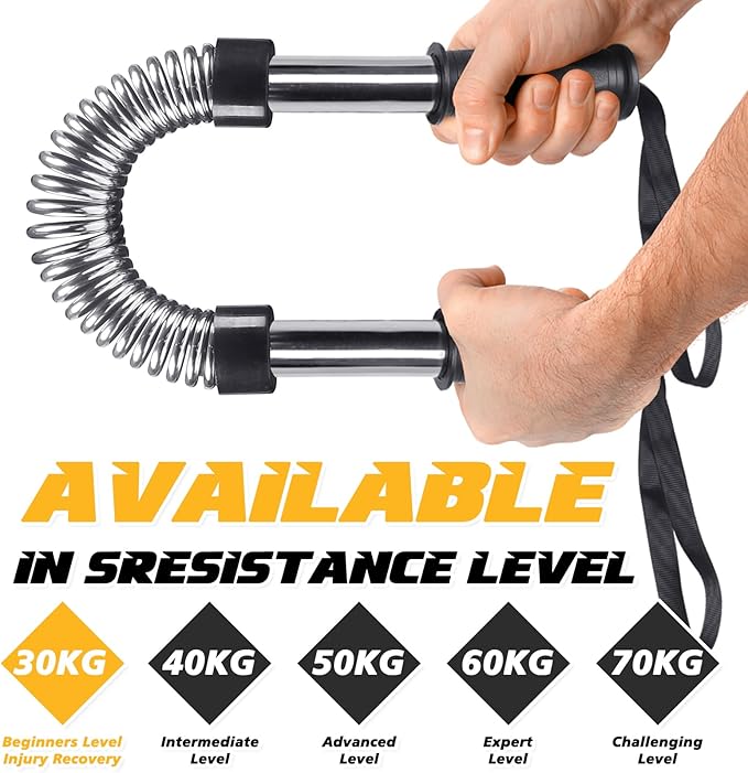 INNOLIFE Power Twister Bar, Upper Body Exercise Equipment for Chest Workout, Shoulder, Forearm, Bicep and Arm Strengthening Workout Equipment