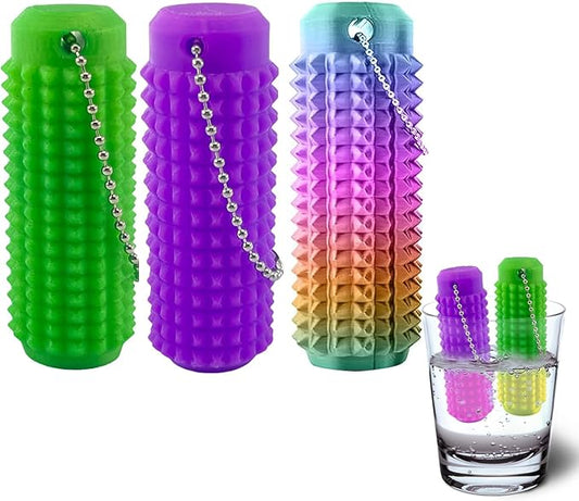 3PC Little Ouchies Fidget Toys Adults, Pain Stim Fidget Anxiety Relief Pain Stim Pocket Sensory Toys for Anxiety and Stress Reduction,Portable Travel Stress Relief Spiky Fidget Keychain (Style-2)