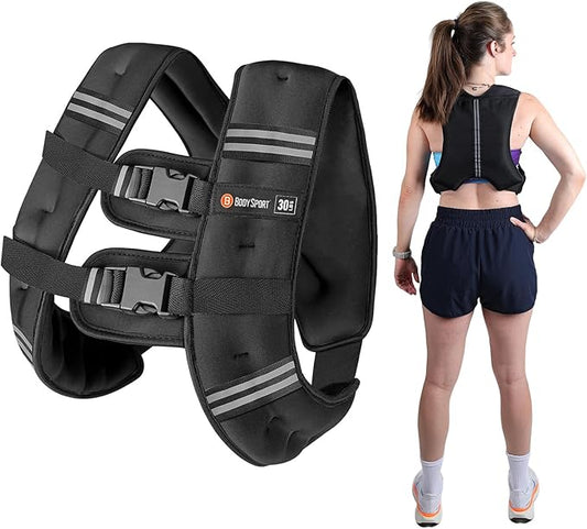 Body Sport Weighted Vest - Adjustable Fitness Vest for Strength Training, Running, Walking, and Endurance Workouts