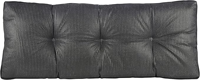 Klear Vu Corner Nook or Piano Seat Omega Non-Slip Tufted Bench Cushion for Indoor Furniture, Entryway Storage, Bay Window, 27 Inches, 02 Midnight