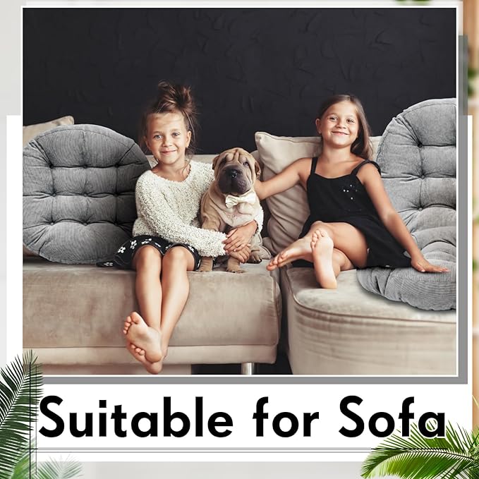 Jerify Floor Pillow Cushions 22 x 22 Inch Round Square Large Meditation Floor Pillow for Classroom Adult Meditation Picnic Party Cushion for Seating Gift Christmas(Round,Light Grey,4 Pcs)