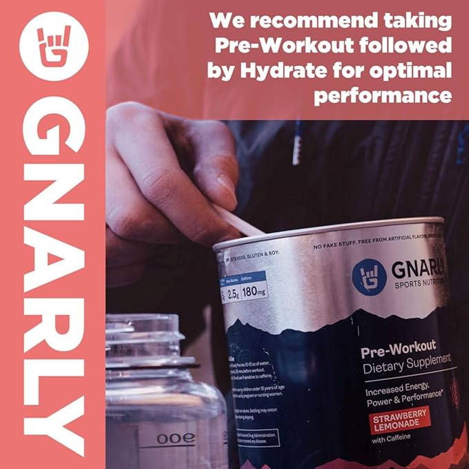 Gnarly Nutrition Hydrate Electrolyte Powder – Ruby Red Grapefruit Exercise Hydration Drink Mix – NSF Contents Certified – Electrolyte Solution, Performance & Recovery – Ruby Red Grapefruit, 14.10 oz