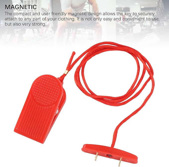 Fockety Treadmill Magnet Safety Key, Magnetic Safety Switch for JX for ZXCH for ISPO, Universal Treadmill Emergency Stop, Magnet Double Insert Treadmill Running Machine Replacement